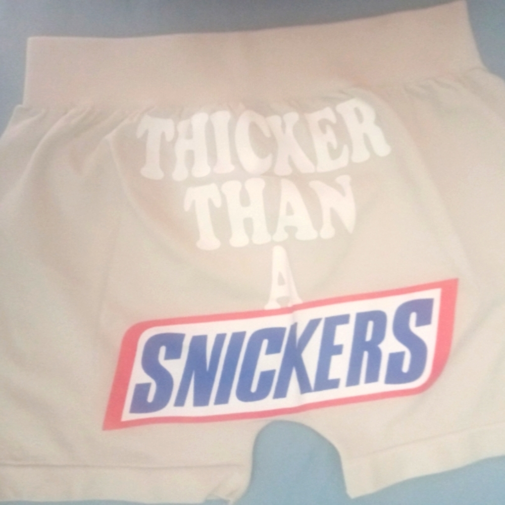 Booty Shorts with Snickers Graphic